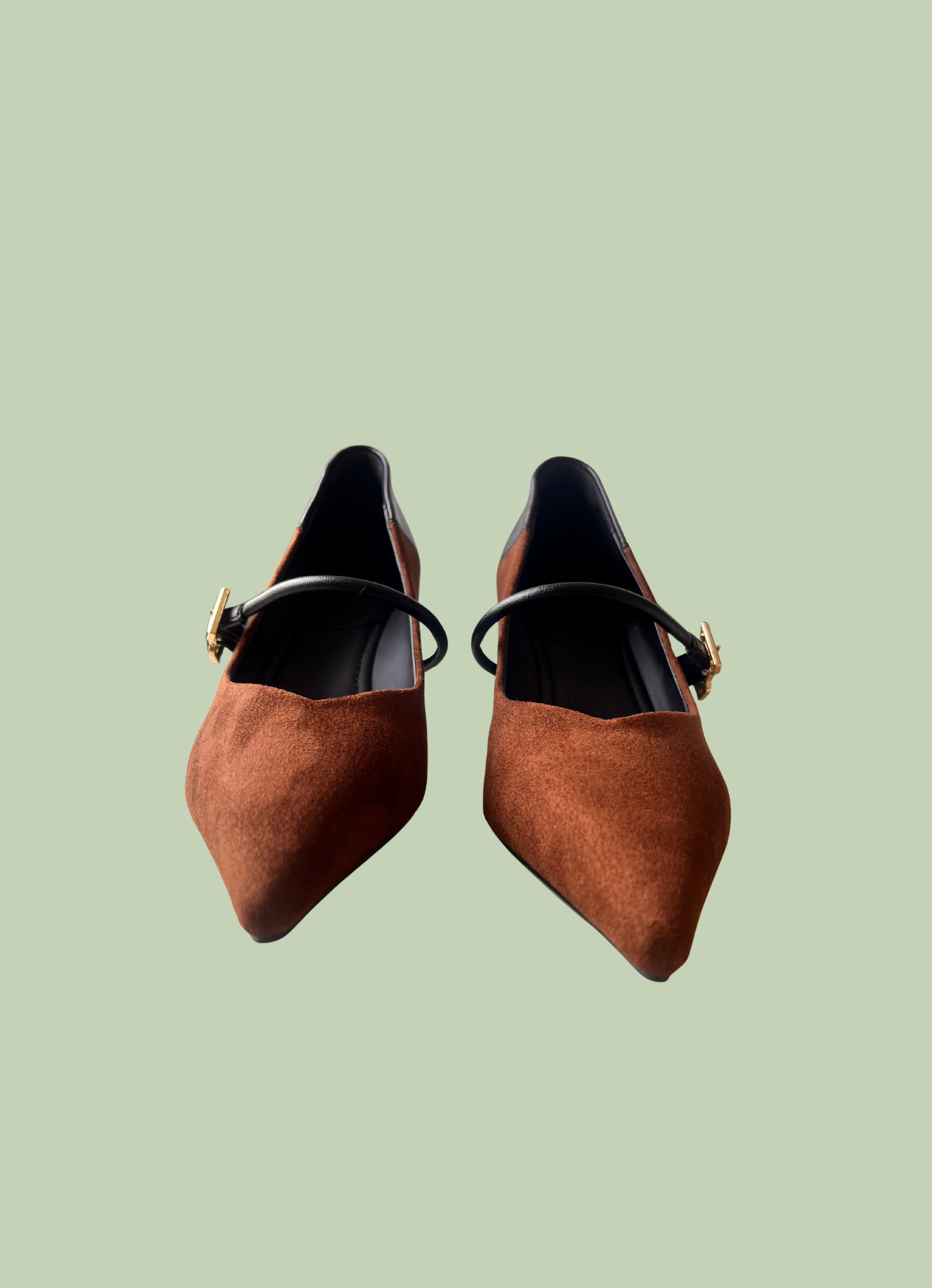 Grace Weave Pumps in chocolate brown cotton suede leather, 6 cm heel, vegan and true to size.